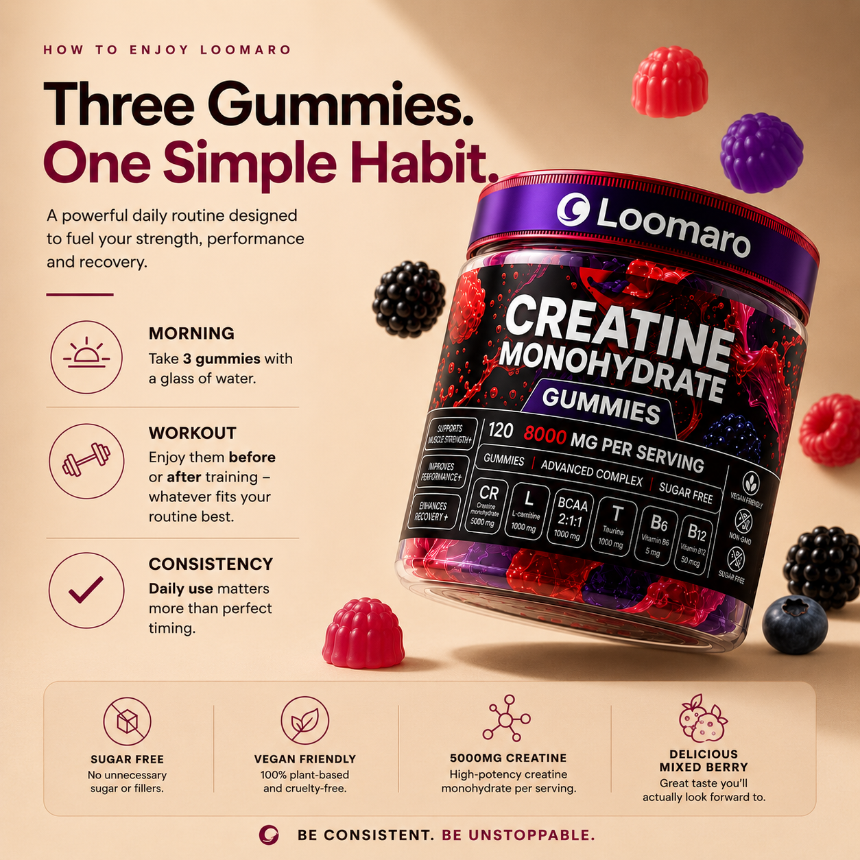 Loomaro Creatine Gummies